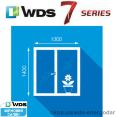 Стандартное окно, кухня, спальня, комната. Класс - Medium, профильная система WDS 7 series, 70мм монтажная глубина, 6 камер, одна створка поворотно откидная с микропроветриванием Axor K-3, стеклопакет 32мм с энегосбережением 8ar - 4 -12 -4sol.